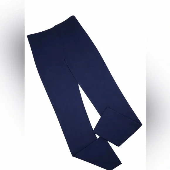 Mansur Gavriel Made in Italy Navy blu High Rise crepe Straight pants IT 38 US 2